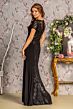 GLS by Gloria GL3361 Short Sleeve V-Neck Slim-Flare Dress