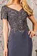GLS by Gloria GL3361 Short Sleeve V-Neck Slim-Flare Dress