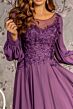 GLS by Gloria GL3363 Bishop Sleeve Scoop Neck A-Line Dress