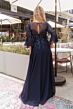 GLS by Gloria GL3434 A-Line Flounce Sleeve Keyhole Back Dress