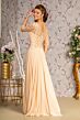 GLS by Gloria GL3446 V-Back Bateau Neck Embroidered A-Line Dress