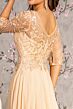 GLS by Gloria GL3446 V-Back Bateau Neck Embroidered A-Line Dress