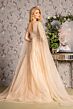 GLS by Gloria GL3494 Cape Sleeve Beaded A-Line Dress