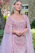 GLS by Gloria GL3704 Dusty Rose Embellished Lace-Up Dress