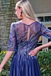 GLS by Gloria GL3739 Navy Blue V-Neckline Dress