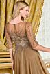 GLS by Gloria GL3786 Cappuccino Brown A-Line Dress