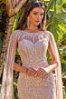 GLS by Gloria GL3831 High Slit Embellished Dusty Rose Dress