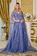 GLS by Gloria GL3833 Smoky Blue Embellished V-Neckline Dress