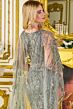 GLS by Gloria GL3834 Gray Green Embellished with Cape Dress