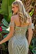 GLS by Gloria GL3837 Sage Green Sweetheart Off The Shoulder Dress