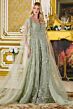 GLS by Gloria GL3838 Illusion Cape Sleeve Sage Green Dress