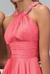 Elizabeth K GL1013 Pleated Top Beaded Halter Neck Bridesmaid Dress