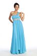 Elizabeth K GL1015 Empire Waist One Strap Ruched Dress