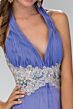 Elizabeth K GL1046 Split Overskirt Embellished Waist Dress