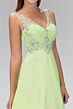 Elizabeth K GL1073 Low Back Ruched Top V-Neck Dress
