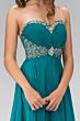 Elizabeth K GL1075 Embellished Top Strapless Sweetheart Neck Dress