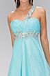 Elizabeth K GL1084 Empire Waist One Strap Embellished Dress