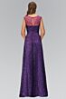 Elizabeth K GL1089 Heart Bodice Sheer Back Lace Dress