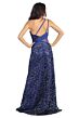 Elizabeth K GL1095 Strappy Back One Shoulder Lace Dress