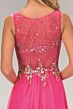 Elizabeth K GL1131 Illusion Back Ruched Bodice Dress