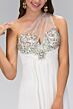 Elizabeth K GL1138 Empire Waist One Shoulder Embellished Dress