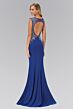 Elizabeth K GL1306 Cutout Back Embellished Bodice Dress