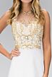 Elizabeth K GL1329 Triple Cutout Back Embellished Top Dress