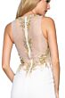 Elizabeth K GL1343 Illusion Back Embroidered Top Dress