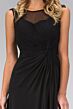 Elizabeth K GL1375 Knotted Top Illusion Neckline Dress