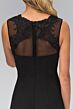 Elizabeth K GL1375 Knotted Top Illusion Neckline Dress
