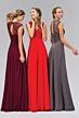 Elizabeth K GL1376 Lace Back Ruched Top Maid of Honor Dress