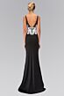 Elizabeth K GL1384 Open V-Back Embellished Top Dress