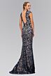 Elizabeth K GL1420 Scoop Back Cap Sleeve Lace Dress