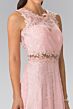 Elizabeth K GL1460 Illusion Waist Sleeveless Lace Maid of Honor Dress