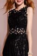 Elizabeth K GL1460 Illusion Waist Sleeveless Lace Maid of Honor Dress