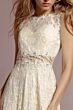 Elizabeth K GL1460 Illusion Waist Sleeveless Lace Maid of Honor Dress