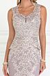 Elizabeth K GL1530 Queen Anne Neckline Embroidered Dress