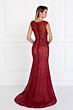 Elizabeth K GL1531 Boat Neckline Beaded Lace Dress