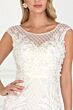 Elizabeth K GL1534 Scallop Hem Scoop Neck Bridal Gown