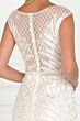 Elizabeth K GL1534 Scallop Hem Scoop Neck Bridal Gown