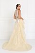 Elizabeth K GL1538 Sheer Back A-Line Lace Sleeveless Bridal Gown