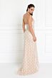 Elizabeth K GL1548 Bare Back Halter Neck Floral Dress