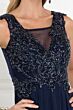 Elizabeth K GL1566 Illusion Back Embellished Top Dress