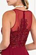 Elizabeth K GL1570 Floral Bodice High Neck Dress