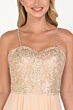 Elizabeth K GL1571 Embroidered Top Lace-Up Maid of Honor Dress