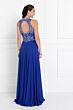 Elizabeth K GL1572 Cutout Back Illusion Neckline Dress