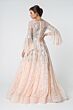 Elizabeth K GL1592 Bell Sleeves Embroidered Lace Dress