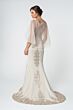 Elizabeth K GL1595 Cape Sleeve Embroidered Dress