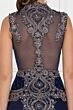 Elizabeth K GL1598 Queen Anne Neckline Embroidered Dress