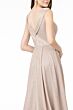 Elizabeth K GL1817 Collar Neckline Pleated Skirt Glitter Dress